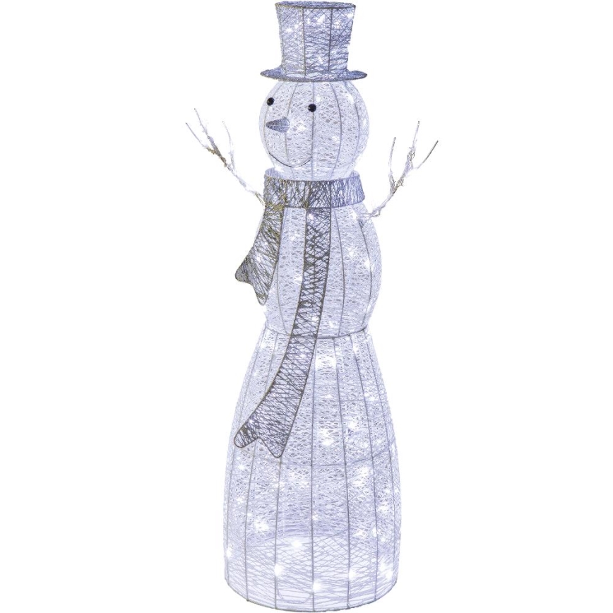 Decorazione natalizia a LED per esterno LED/3,6W/230V/bianco freddo 124 cm IP44 pupazzo di neve