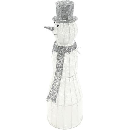 Decorazione natalizia a LED per esterno LED/3,6W/230V/bianco freddo 124 cm IP44 pupazzo di neve