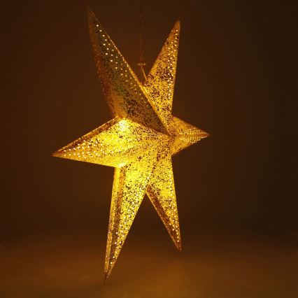 Decorazione natalizia LED LED/3xAA stella oro