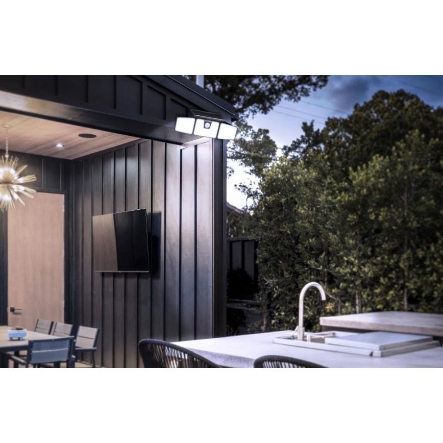 Retlux - Faro solare LED con sensore LED/6,5W/3,7V 1200 mAh IP44