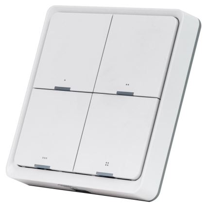 Interruttore smart a 4 pulsanti 1xCR2430 bianco