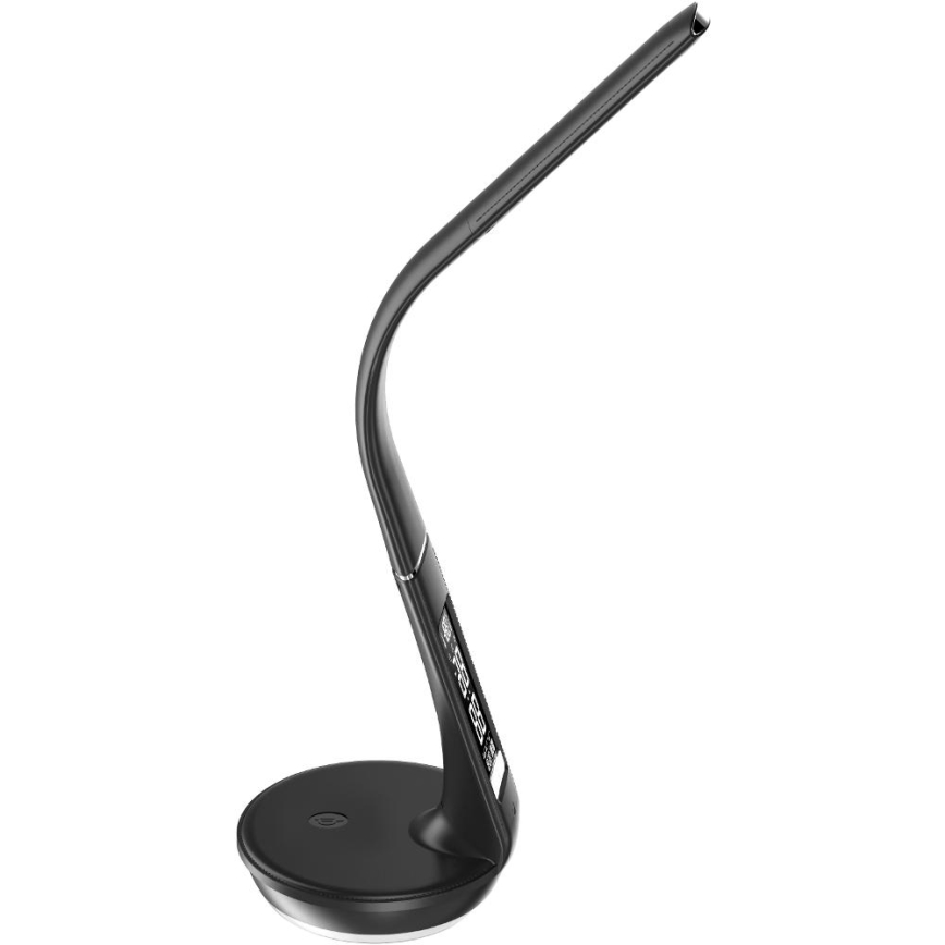 Lampada da tavolo LED dimmerabile con ricarica wireless	 Qi 5W e display LED/6W/230V 3000/4000/6000K nero