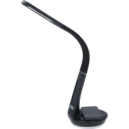 Lampada da tavolo LED dimmerabile con ricarica wireless	 Qi 5W e display LED/6W/230V 3000/4000/6000K nero