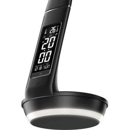 Lampada da tavolo LED dimmerabile con ricarica wireless	 Qi 5W e display LED/6W/230V 3000/4000/6000K nero