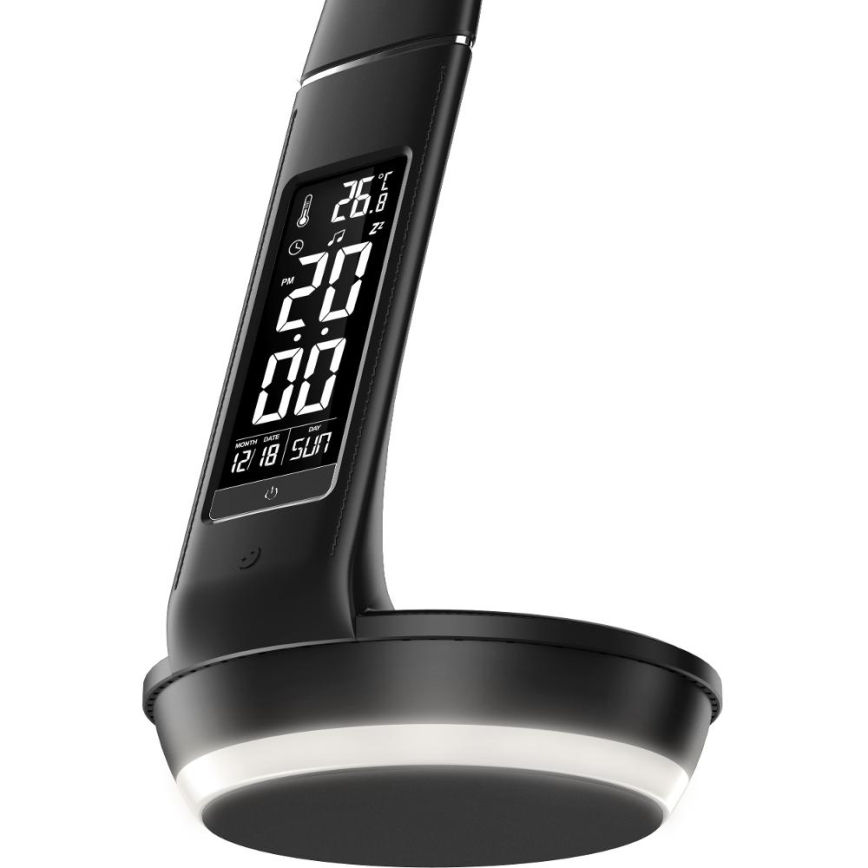 Lampada da tavolo LED dimmerabile con ricarica wireless	 Qi 5W e display LED/6W/230V 3000/4000/6000K nero