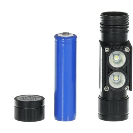Lampada frontale in alluminio ricaricabile a LED LED/2600 mAh IP66