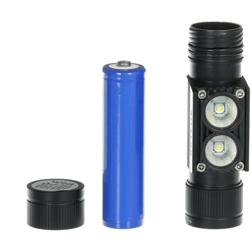 Lampada frontale in alluminio ricaricabile a LED LED/2600 mAh IP66