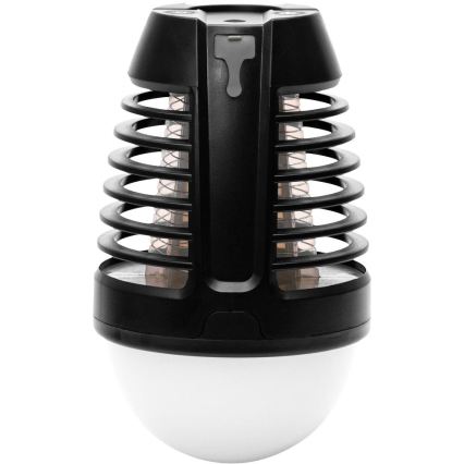 Retlux - Lampada LED portatile ricaricabile con trappola per insetti integrata LED/5W/1800 mAh IP44 nera
