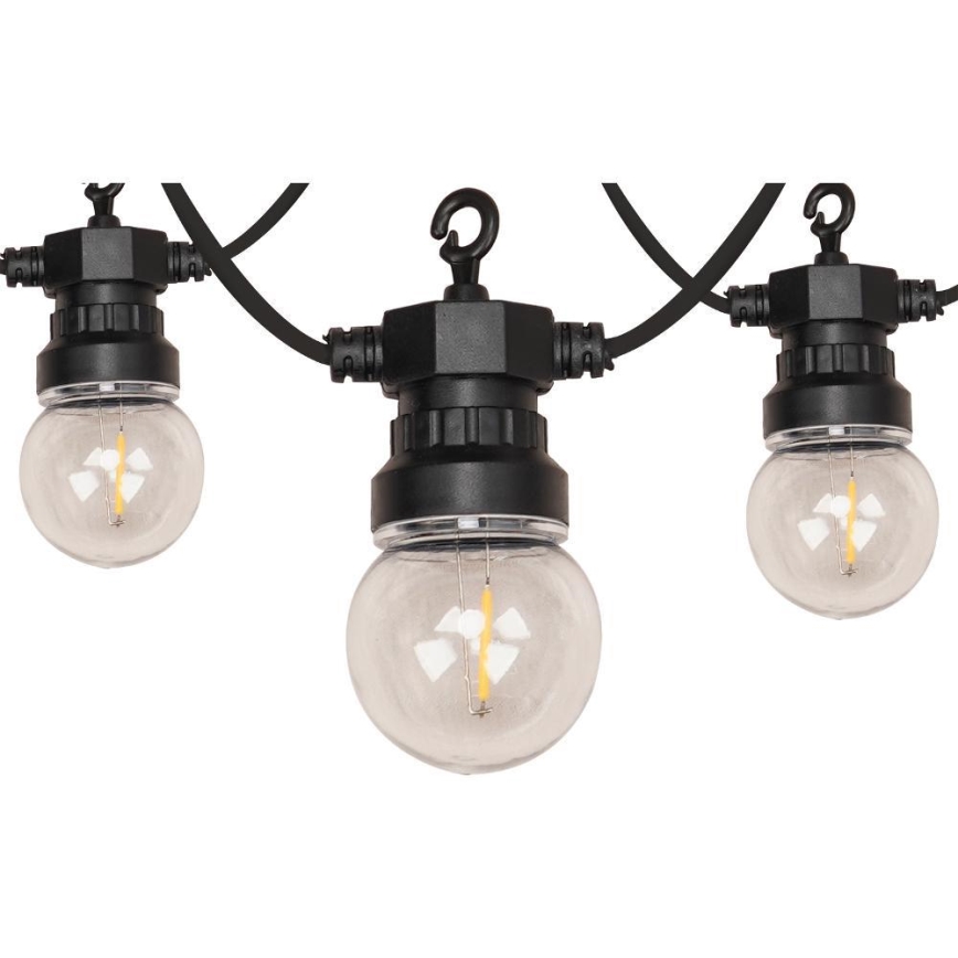 Catena luminosa decorativa LED per esterni GIRLANDA G45 10xE27/230V 8m IP44 bianco caldo