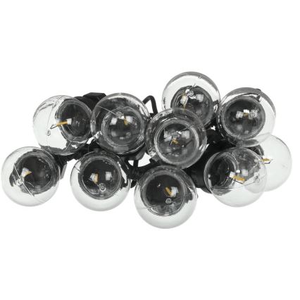 Catena luminosa decorativa LED per esterni GIRLANDA G45 10xE27/230V 8m IP44 bianco caldo