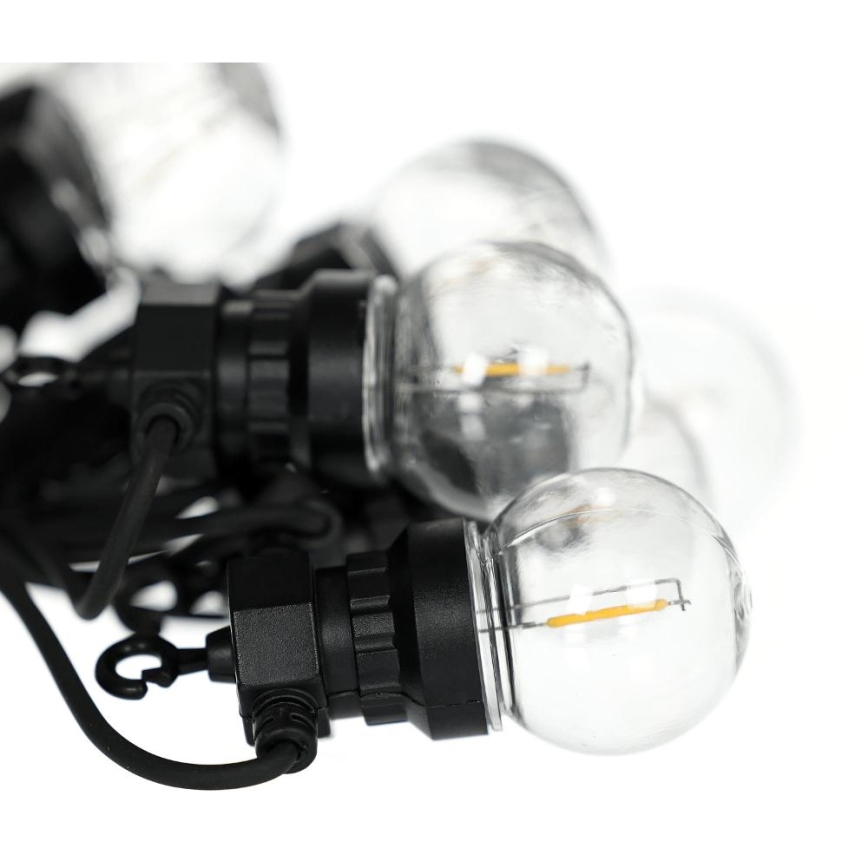 Catena luminosa decorativa LED per esterni GIRLANDA G45 10xE27/230V 8m IP44 bianco caldo