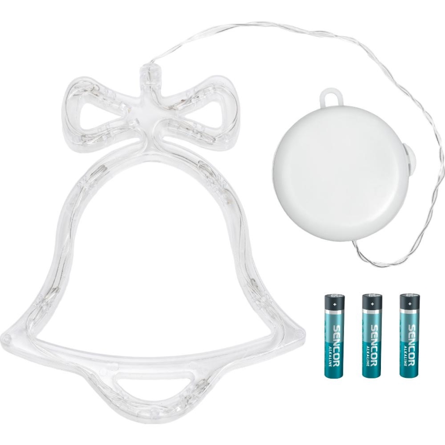 LED Decorazione natalizia LED/3xAAA/bianco caldo campanella