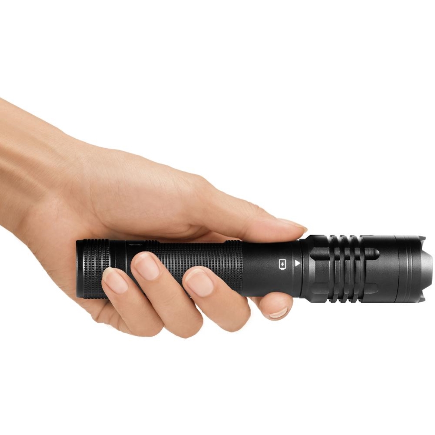 LED Torcia elettrica ricaricabile in alluminio con funzione di power bank LED/2000 mAh 1000 lm IP22