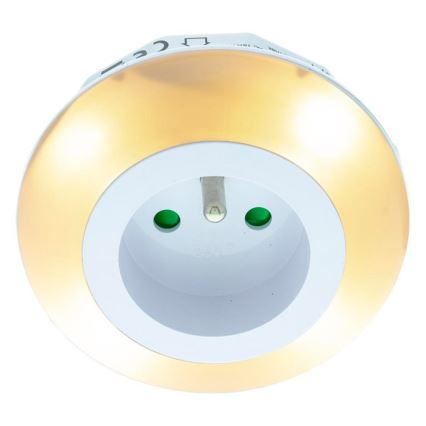 Luce di orientamento a LED con sensore crepuscolare e presa LED/0,6W/230V