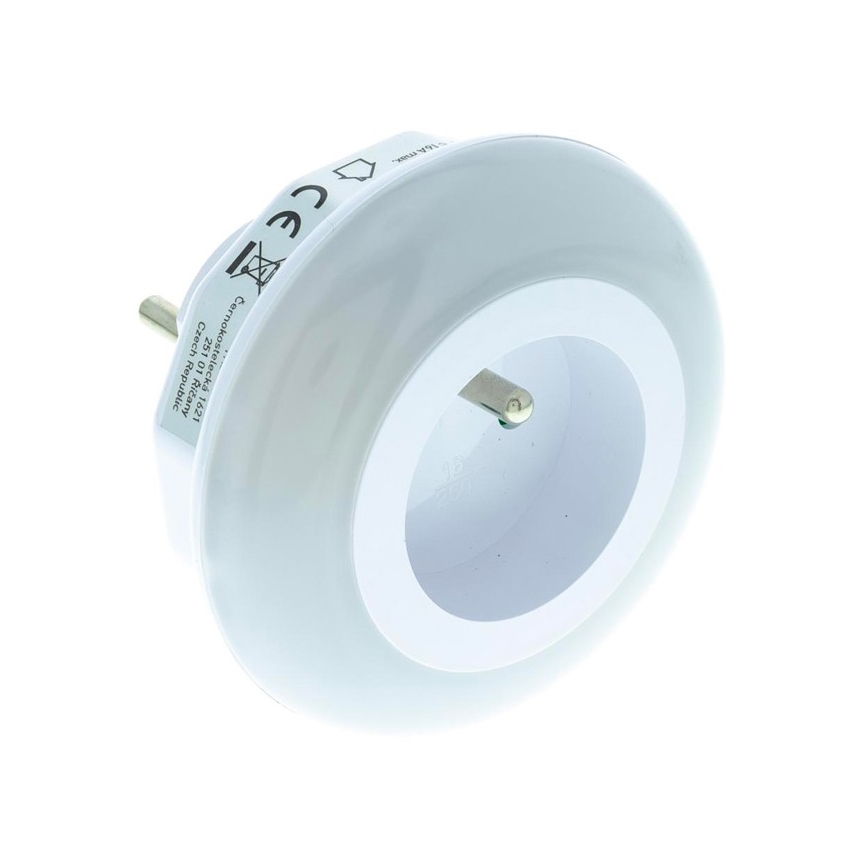 Luce di orientamento a LED con sensore crepuscolare e presa LED/0,6W/230V