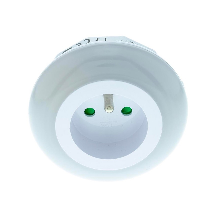 Luce di orientamento a LED con sensore crepuscolare e presa LED/0,6W/230V