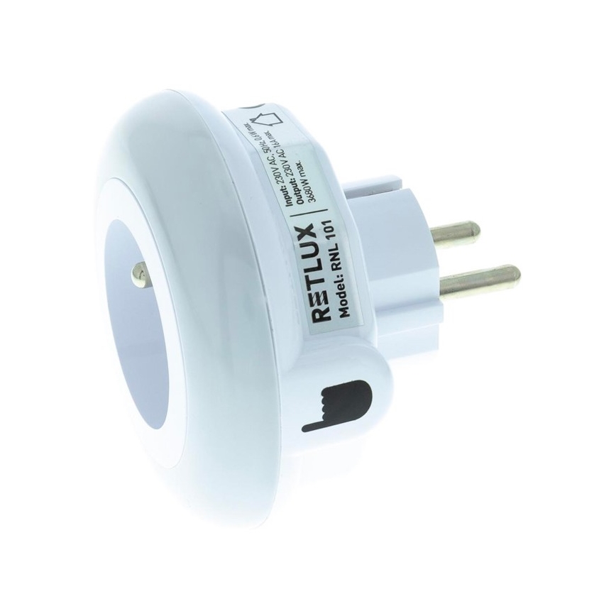 Luce di orientamento a LED con sensore crepuscolare e presa LED/0,6W/230V