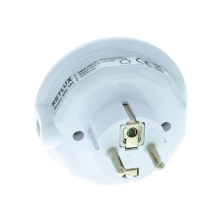 Luce di orientamento a LED con sensore crepuscolare e presa LED/0,6W/230V