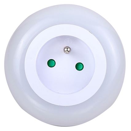 Luce di orientamento a LED con sensore crepuscolare e presa LED/0,6W/230V