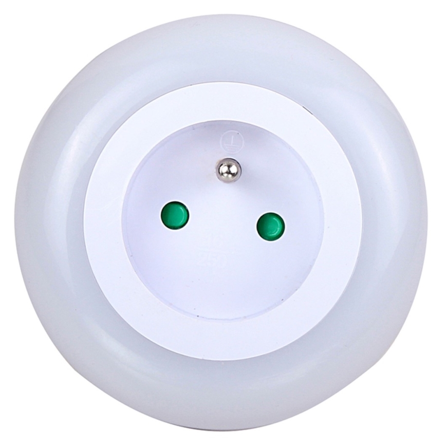 Luce di orientamento a LED con sensore crepuscolare e presa LED/0,6W/230V