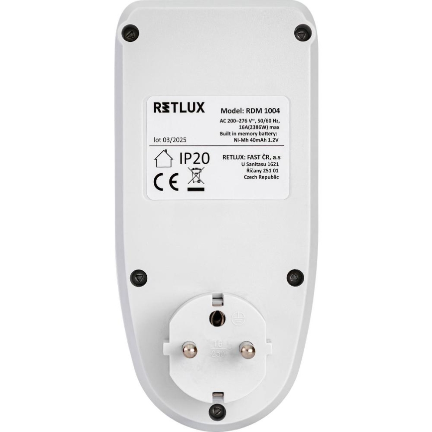 Misuratore di consumo energetico 3680 W/230 V