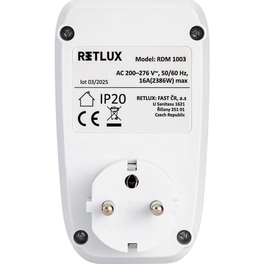 Misuratore di consumo energetico 3680 W/230 V