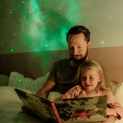 Retlux - Proiettore LED per bambini 230V astronauta 23,3 cm + telecomando