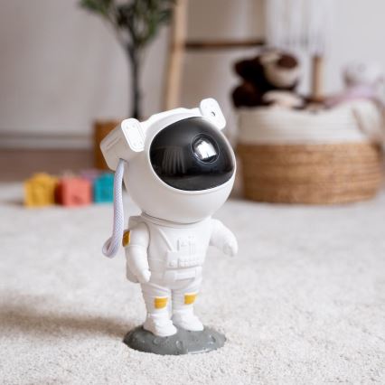Retlux - Proiettore LED per bambini 230V astronauta 23,3 cm + telecomando
