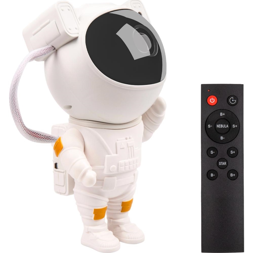 Retlux - Proiettore LED per bambini 230V astronauta 23,3 cm + telecomando