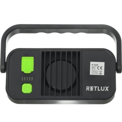 Torcia da lavoro a LED con funzione di power bank, 4400 mAh, IP44, gialla/nera