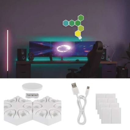 RGBIC Lampada da tavolo dimmerabile GoSmart LED/5,5W/230V Wi-Fi Tuya