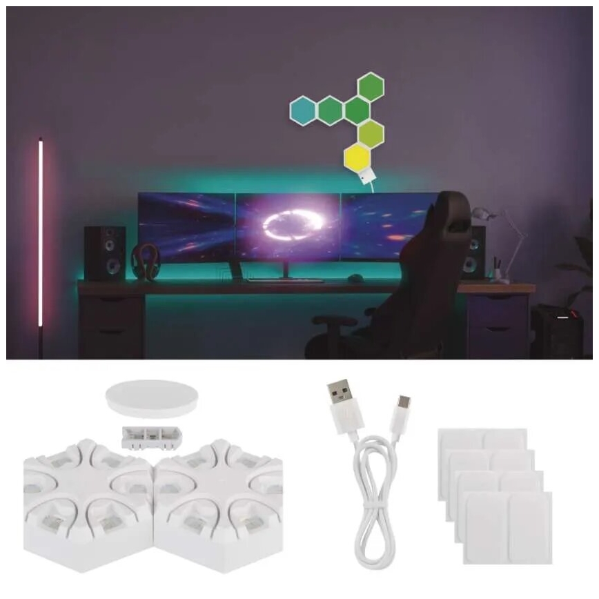 RGBIC Lampada da tavolo dimmerabile GoSmart LED/5,5W/230V Wi-Fi Tuya