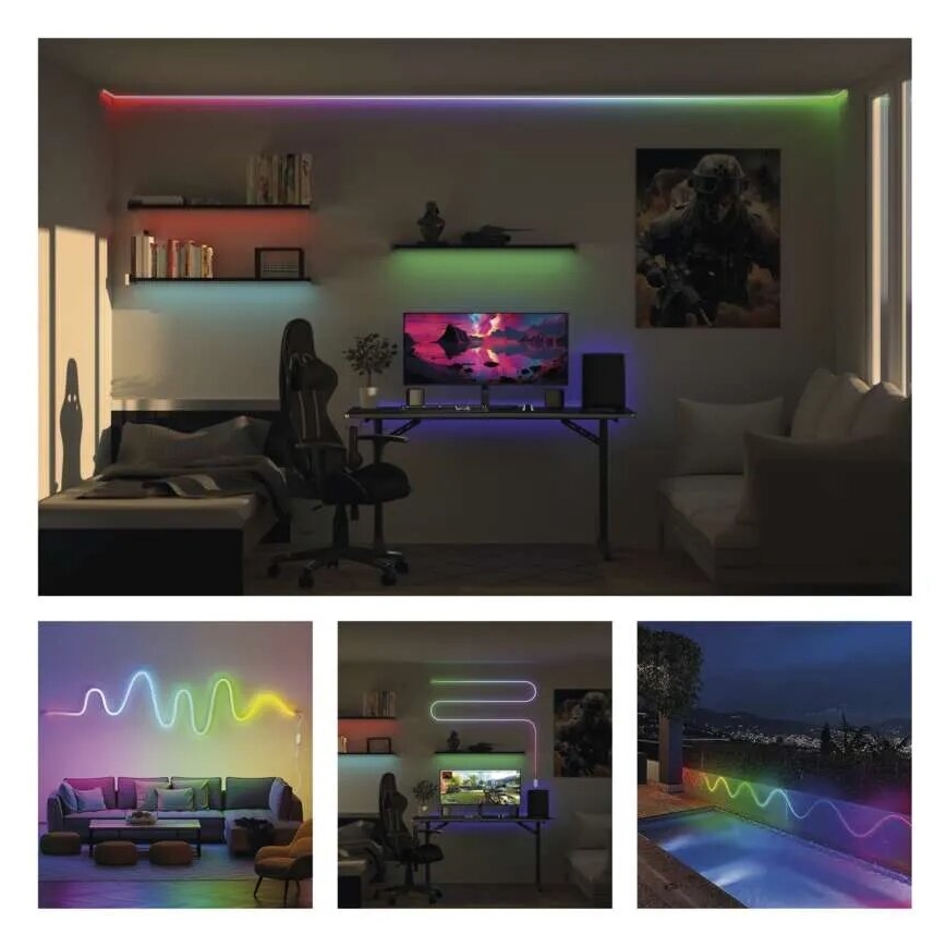 RGBIC Striscia LED dimmerabile GoSmart LED/33W/230V 5 m Wi-Fi Tuya
