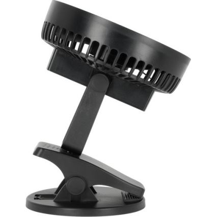 Ricaricabile tavolo ventilatore con clip VIENTO 6W/5V 2000 mAh nero