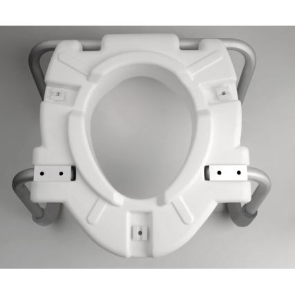 Ridder - Sedile WC rialzato con maniglie, bianco