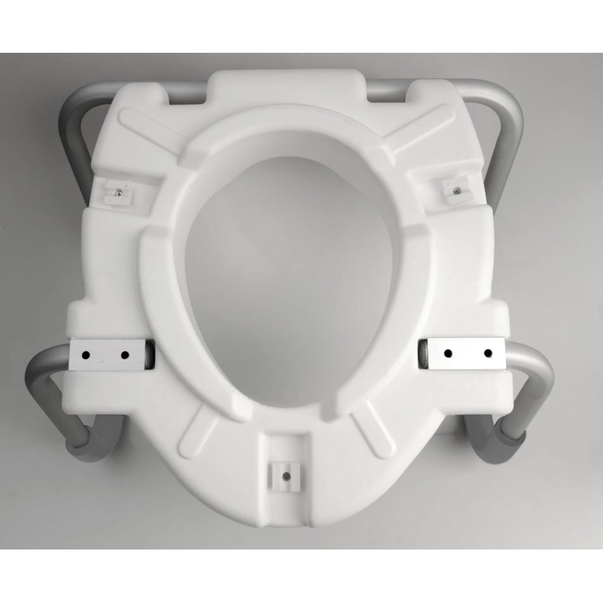 Ridder - Sedile WC rialzato con maniglie, bianco