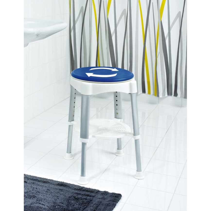 Ridder - Sgabello girevole 58x35,5 cm blu/bianco