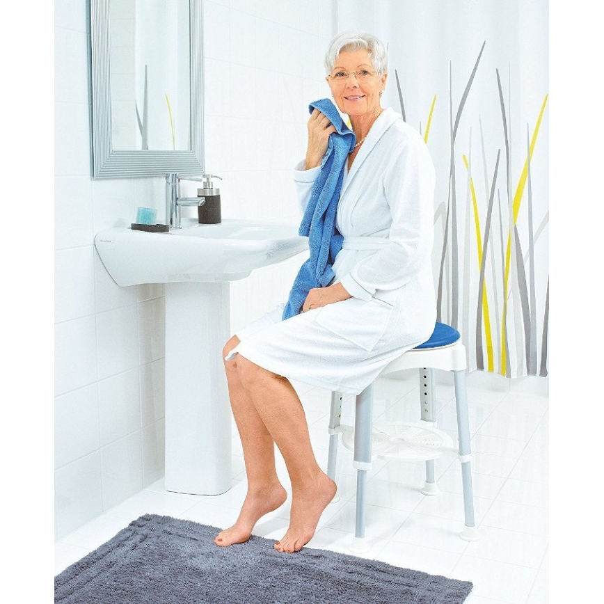 Ridder - Sgabello girevole 58x35,5 cm blu/bianco