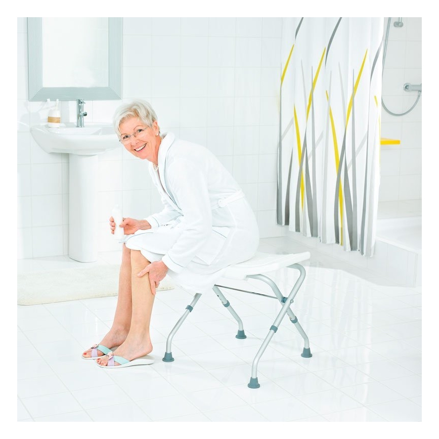 Ridder - Sgabello pieghevole 50 x 51 cm, bianco