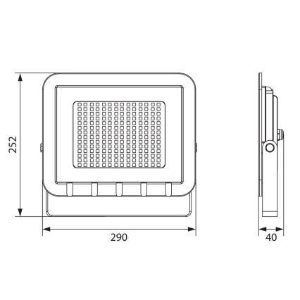 Riflettore LED ALUM 1xLED/100W/230V IP65 4000K