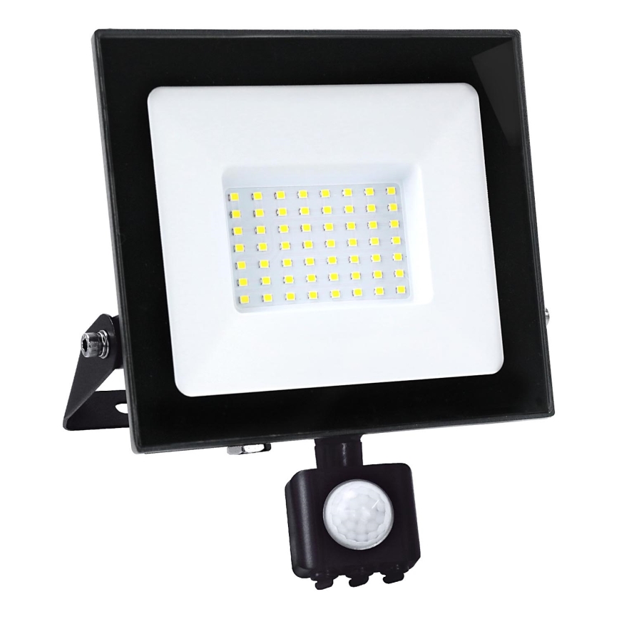 Riflettore LED con sensore LED/50W/230V 6500K IP44 nero