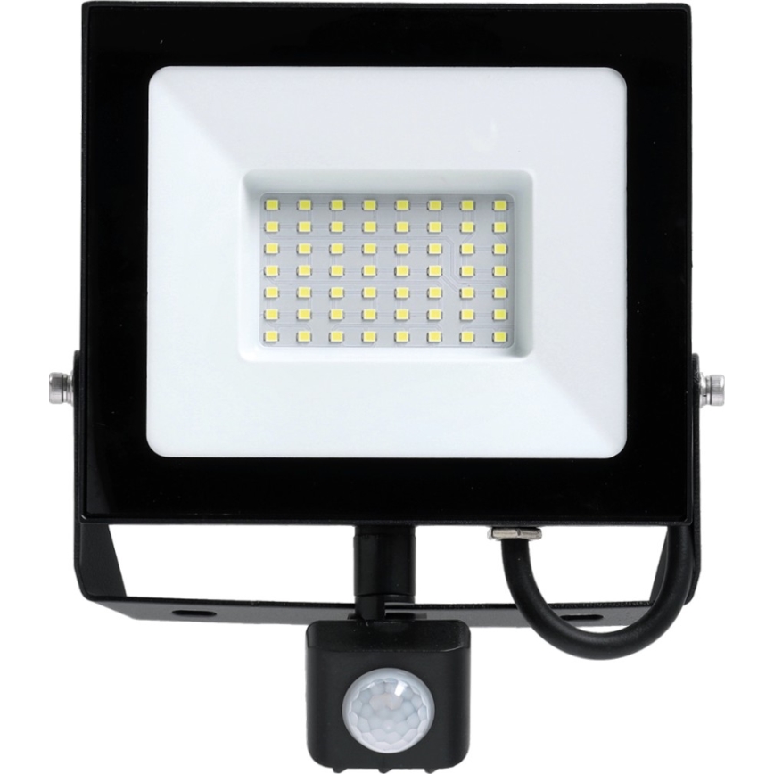 Riflettore LED con sensore LED/50W/230V 6500K IP44 nero