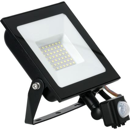 Riflettore LED con sensore LED/50W/230V 6500K IP44 nero