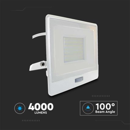 Riflettore LED con sensore LED/50W/230V 6500K IP65 bianco
