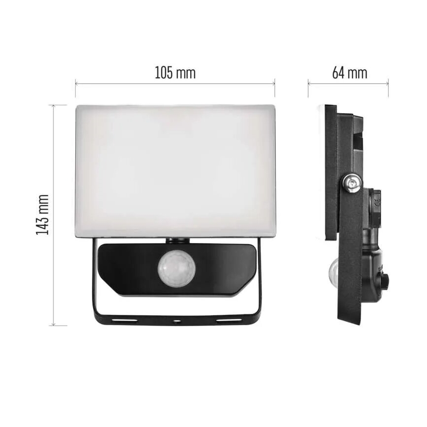 Riflettore LED con sensore TAMBO LED/10W/230V 4000K IP54
