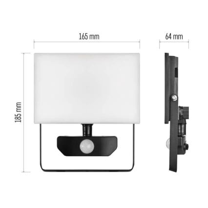 Riflettore LED con sensore TAMBO LED/30W/230V 4000K IP54