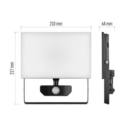 Riflettore LED con sensore TAMBO LED/50W/230V 4000K IP54