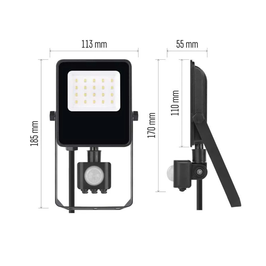 Riflettore LED con sensore VISIO LED/10W/230V 4000K IP65