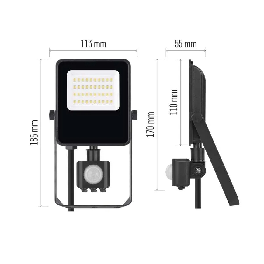Riflettore LED con sensore VISIO LED/20W/230V 4000K IP65