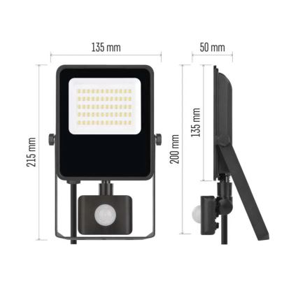Riflettore LED con sensore VISIO LED/30W/230V 4000K IP65